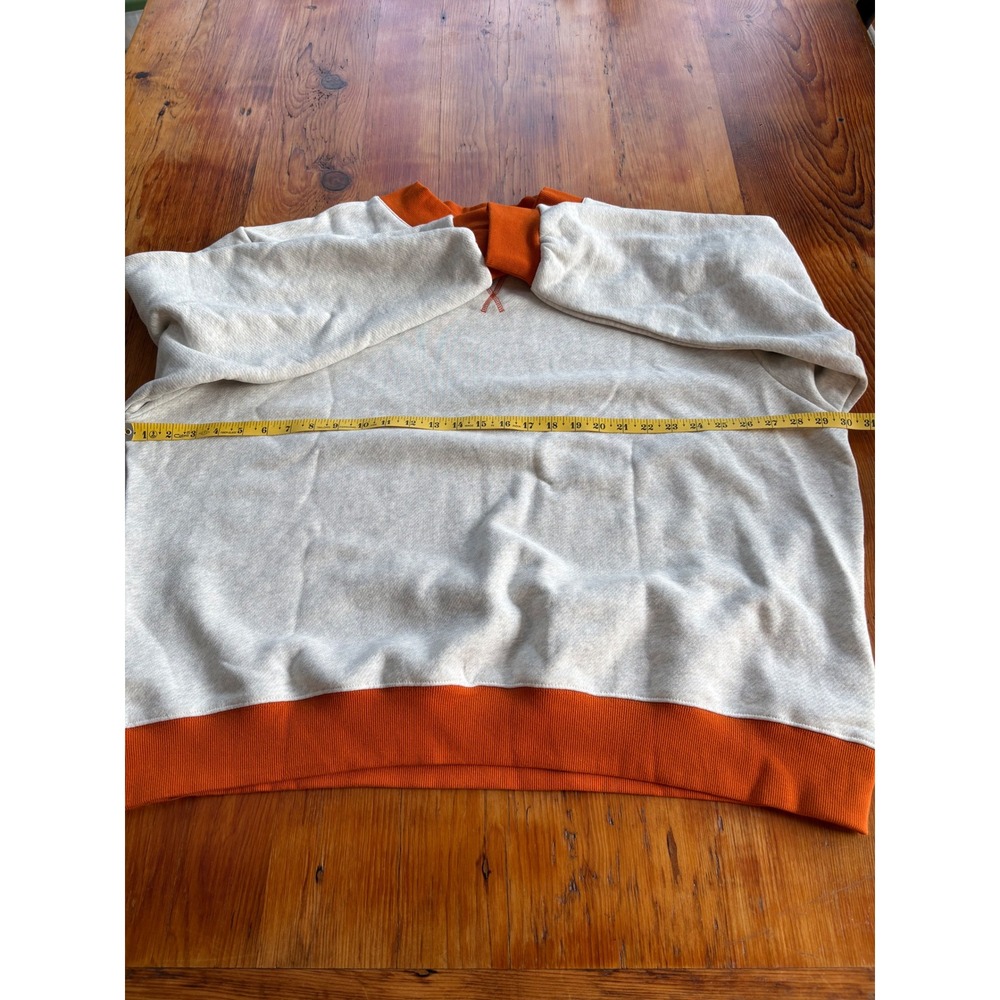 PARKE Two Tone Classic Mockneck Sweatshirt Heather Grey Amber L/XL - Picture 6 of 12